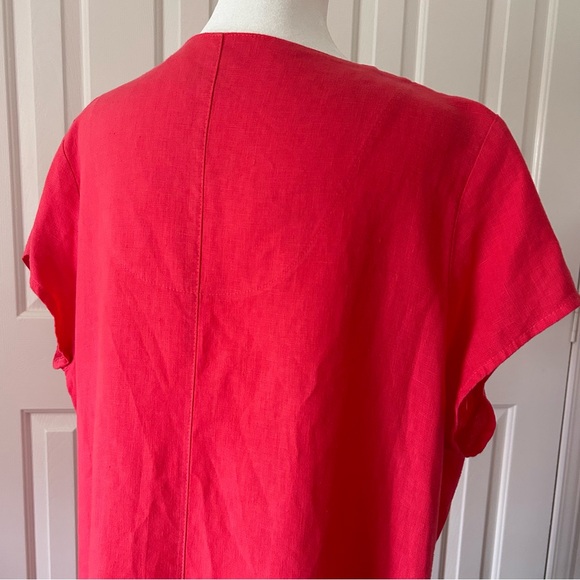 MOSAIC USA | Linen COWL NECK POCKET Shift Dress | Size Medium - Picture 4 of 13